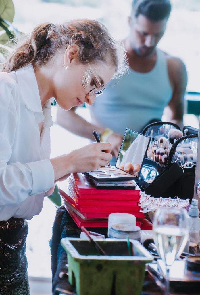 Make-up booth festival