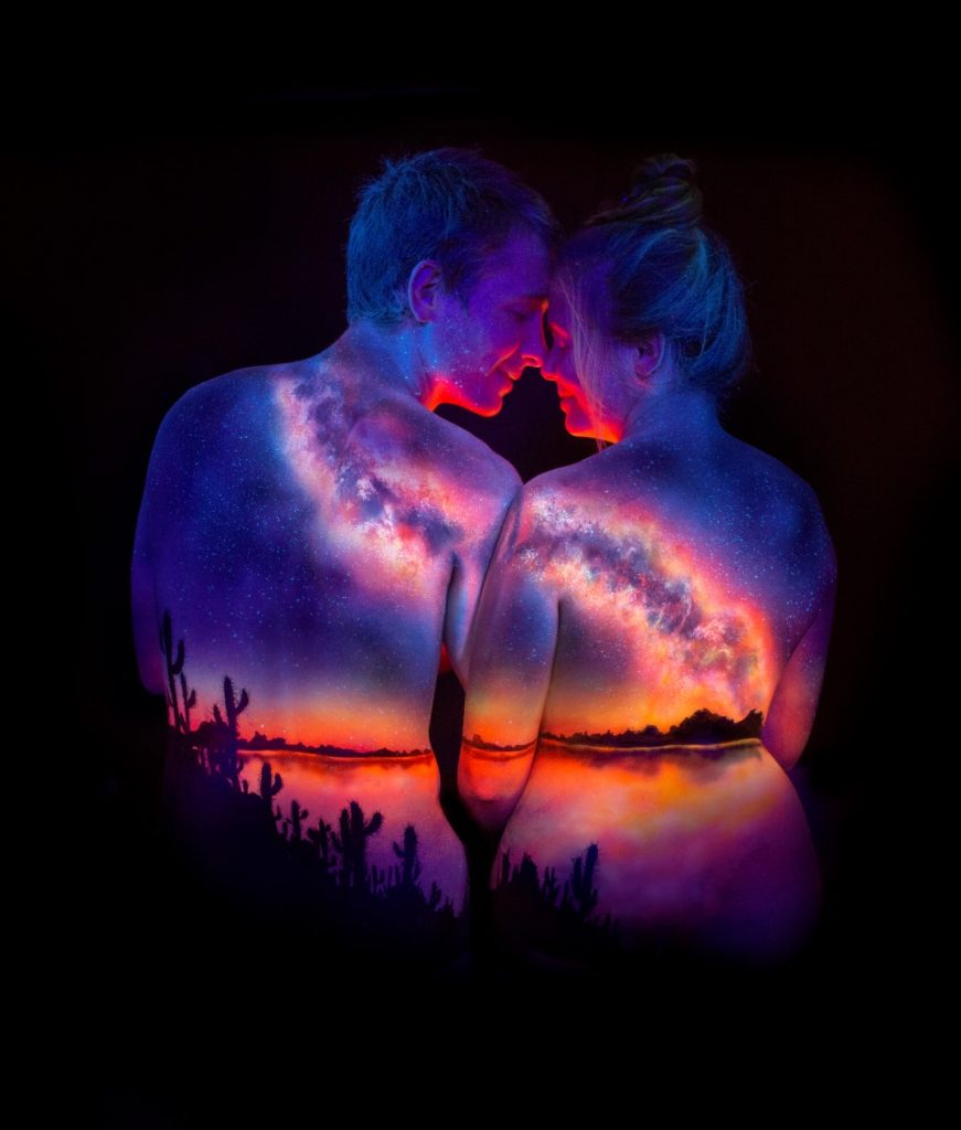 Fluo UV blacklight Bodypaint