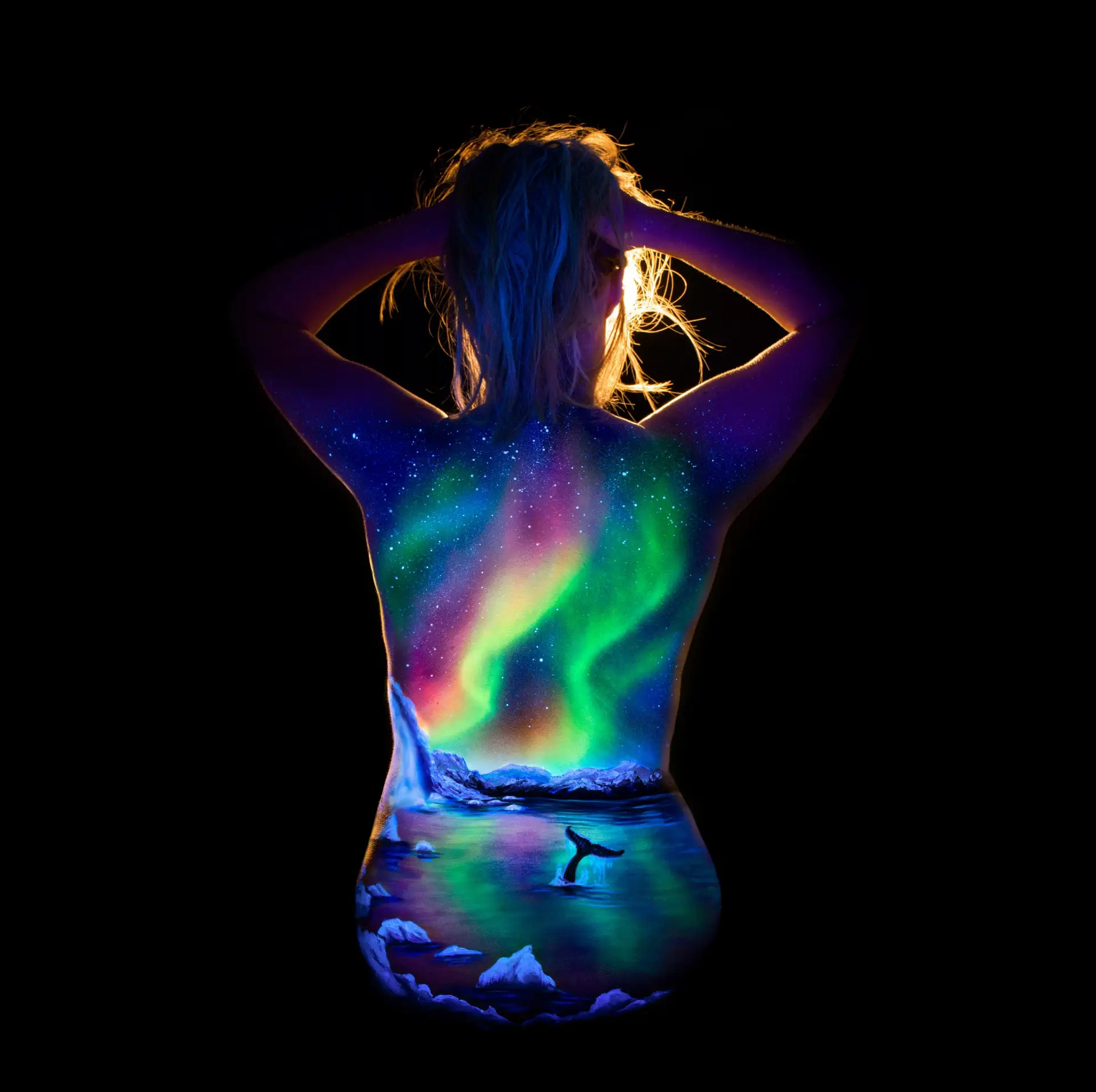 Fluo UV blacklight Bodypaint Bellypaint