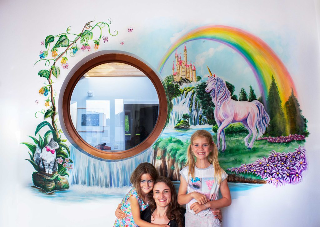 Muurschildering babykamer kinderkamer