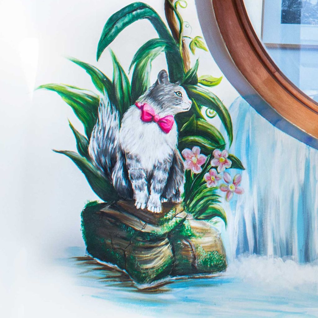 Muurschildering babykamer kinderkamer