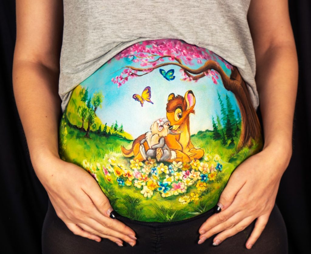 Bellypaint zwangerschap shoot bodypaint