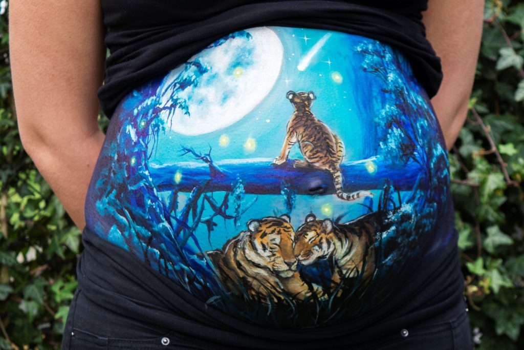 Bellypaint zwangerschap shoot bodypaint