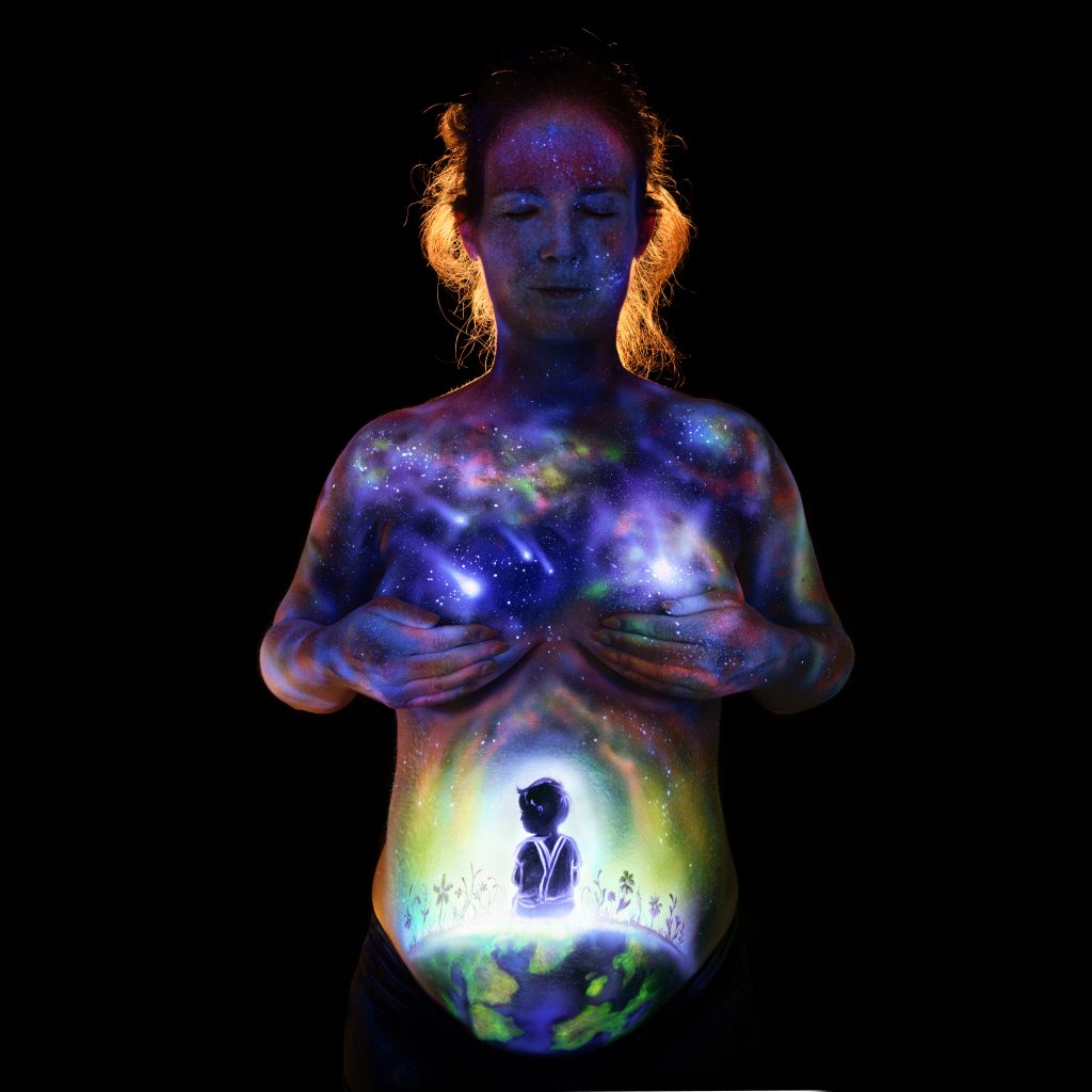 Fluo UV blacklight Bodypaint Bellypaint